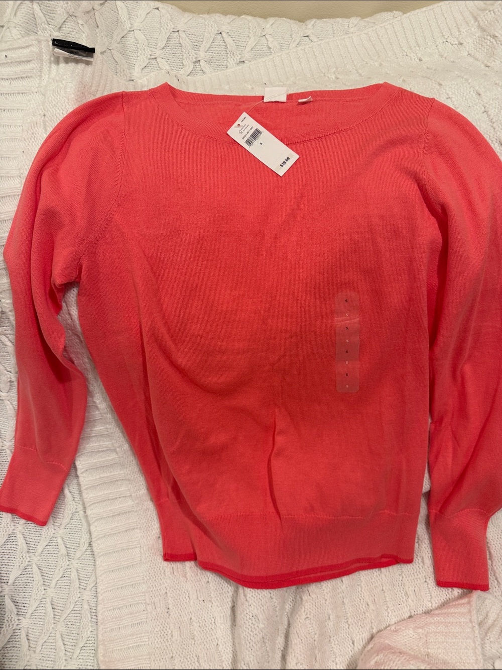 GAP Coral Scoop Neck Lightweight Sweater